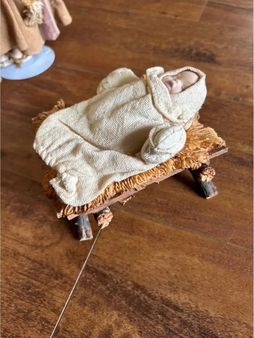 Vintage Nativity Scene Dolls Set with Baby Jesus, Mary, and Joseph Figurines